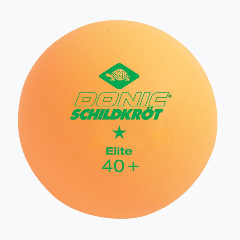 Donic-Schildkröt 1-Star Elite Poly 40+ 6er Pack Tischtennisbälle weiß/orange 3