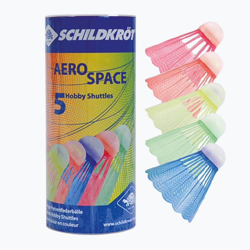 Schildkröt Aero Space Badminton Federbälle 5 Stück multicolor