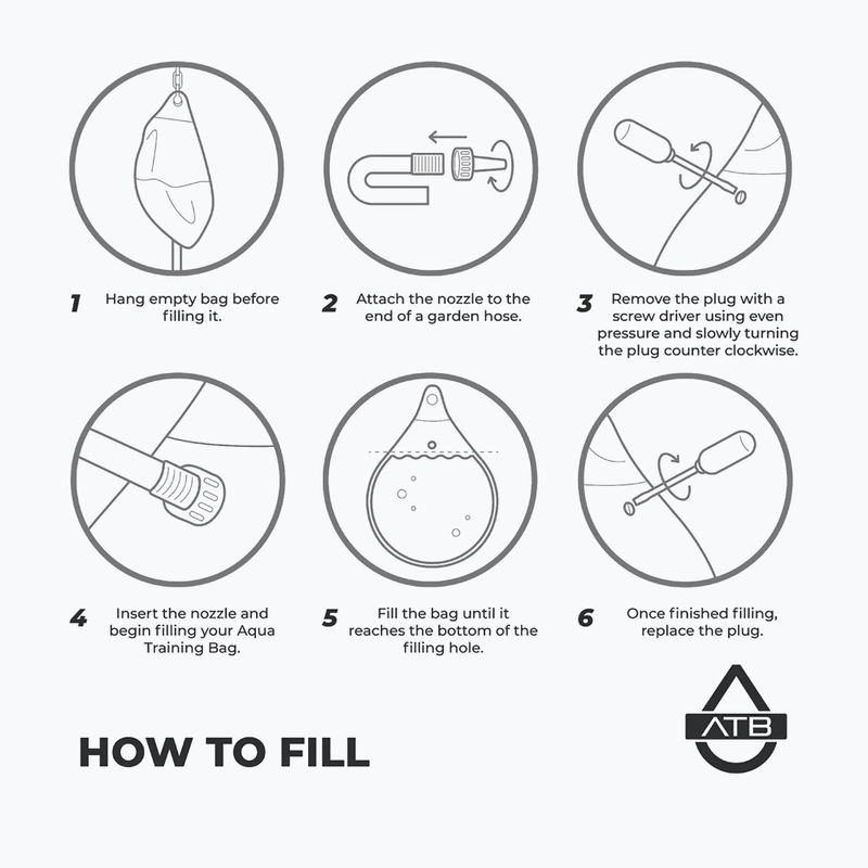 Box-Birne Aqua Training Bag Energy Punching Bag 15" black/silver 2