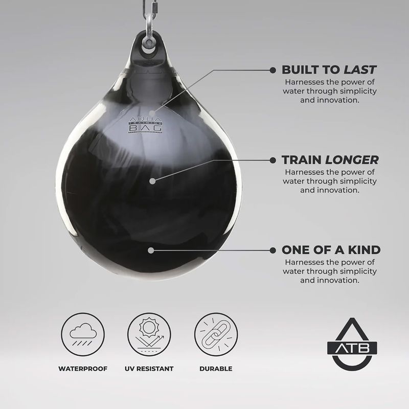 Box-Birne Aqua Training Bag Energy Punching Bag 15" black/silver 4