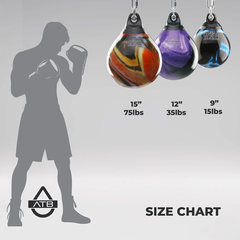 Box-Birne Aqua Training Bag Energy Punching Bag 15" orange 4