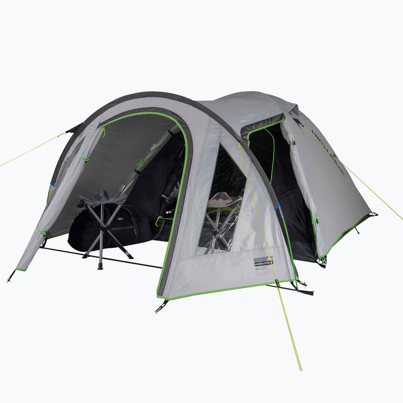 High Peak 4-Personen-Campingzelt Kira grau 10373 6