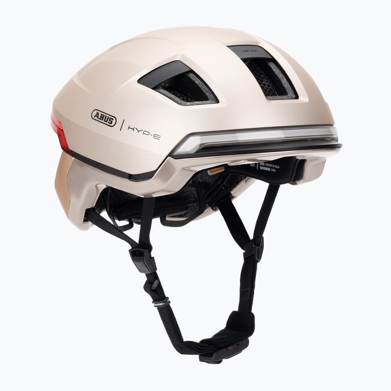 Fahrradhelm mit Blinker ABUS Hyp-E champagne gold