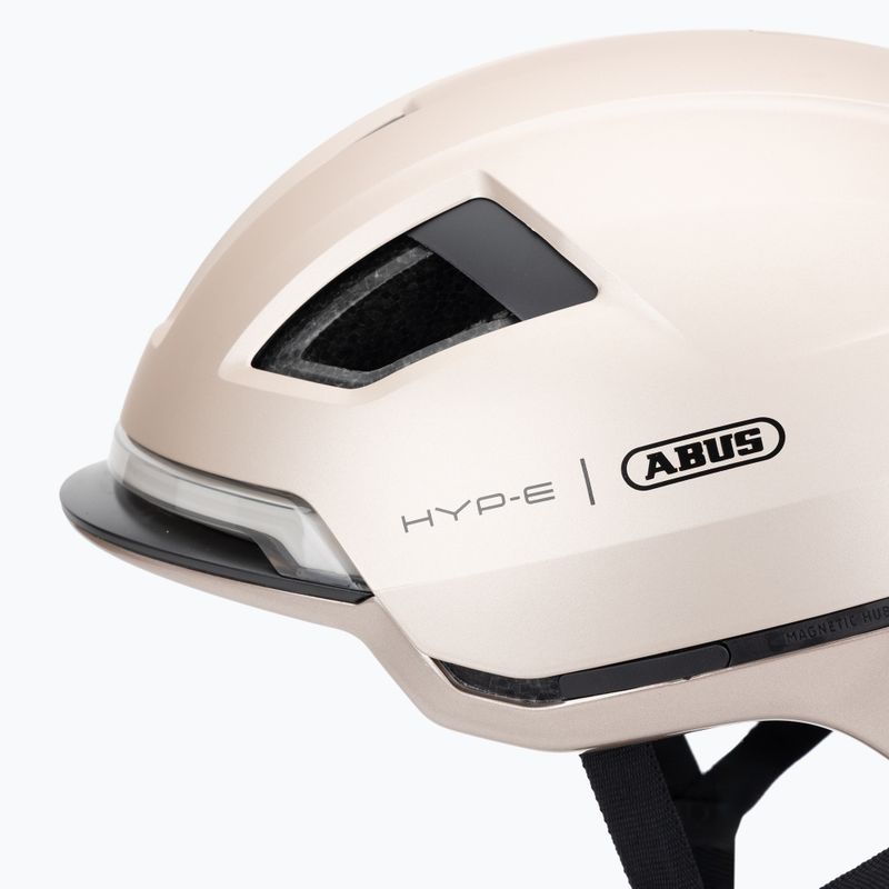 Fahrradhelm mit Blinker ABUS Hyp-E champagne gold 7