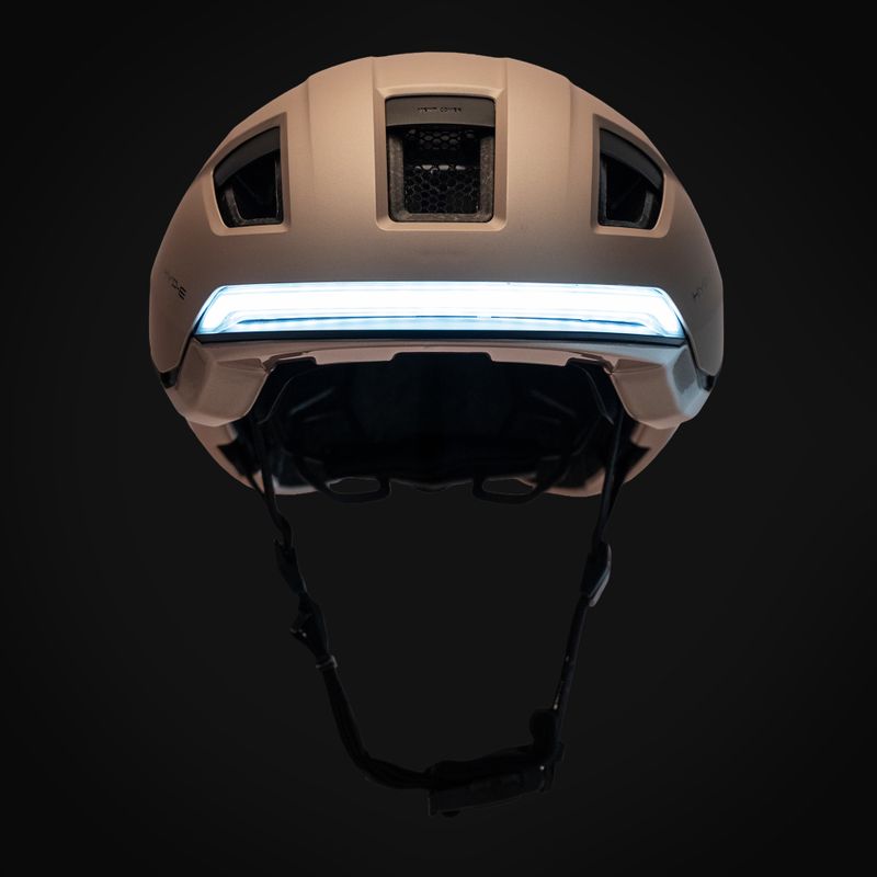 Fahrradhelm mit Blinker ABUS Hyp-E champagne gold 8