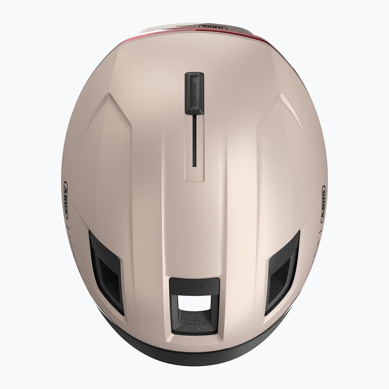 Fahrradhelm mit Blinkern ABUS Hyp-E champagne gold 7