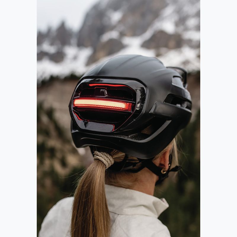 Fahrradhelm ABUS Taipan LED velcet black 8