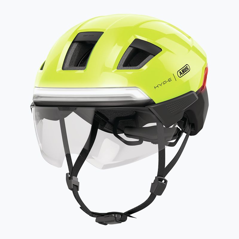 Fahrradhelm mit Blinkern ABUS Hyp-e Ace signal yellow 9