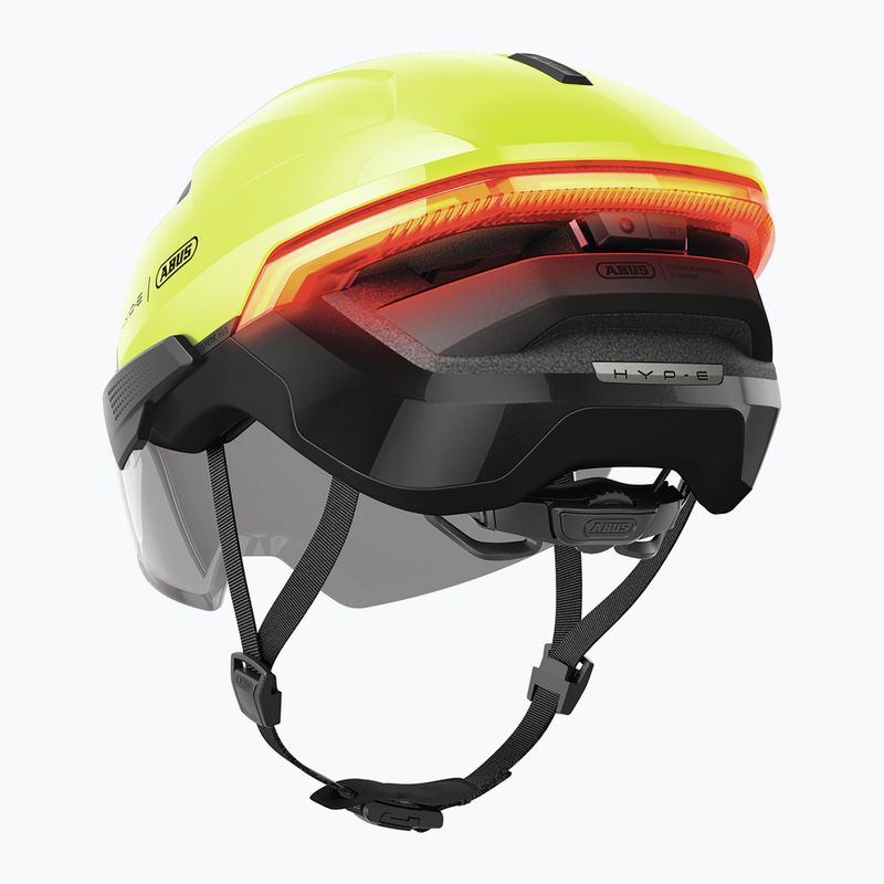 Fahrradhelm mit Blinkern ABUS Hyp-e Ace signal yellow 12