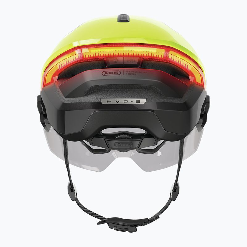 Fahrradhelm mit Blinker ABUS Hyp-e Ace signal yellow 14