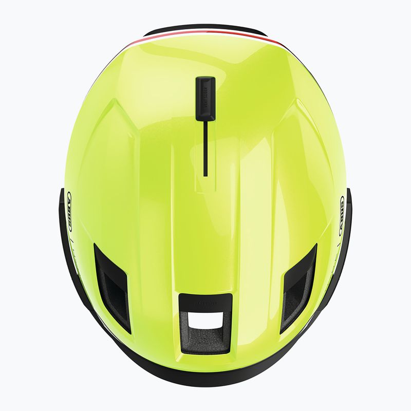 Fahrradhelm mit Blinkern ABUS Hyp-e Ace signal yellow 15