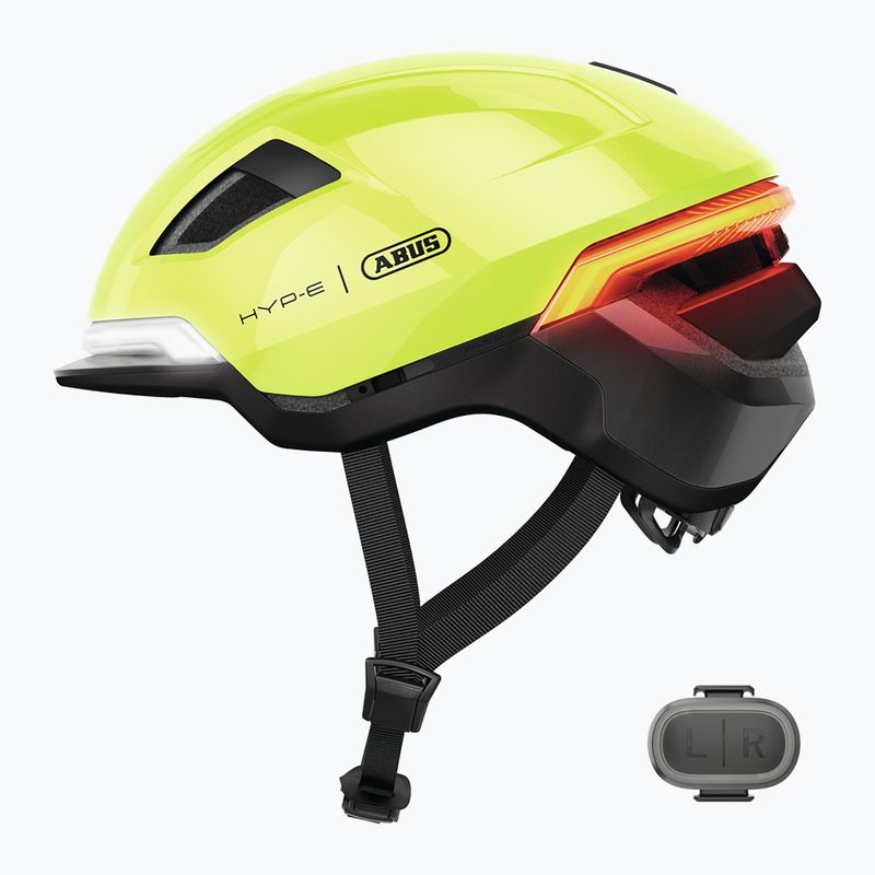 Fahrradhelm mit Blinkern ABUS Hyp-E signal yellow 3