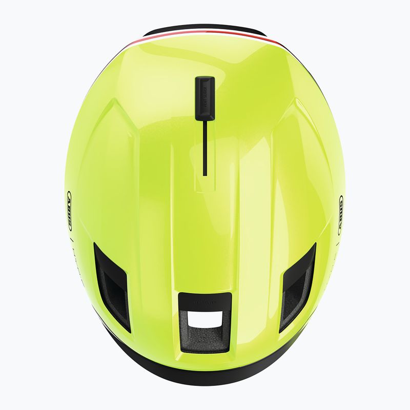Fahrradhelm mit Blinkern ABUS Hyp-E signal yellow 7