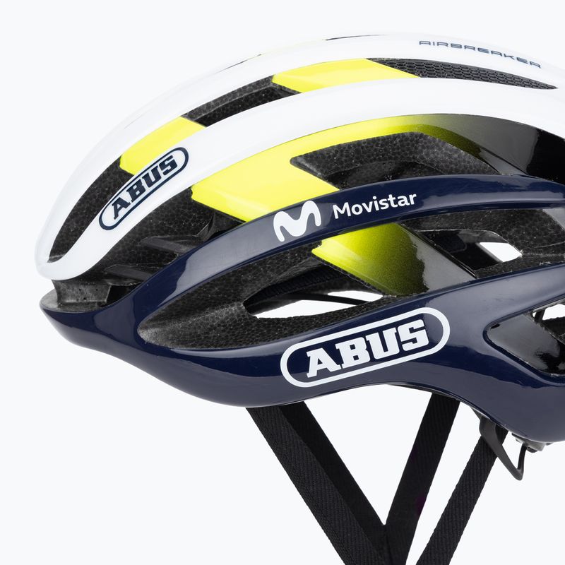 Fahrradhelm ABUS AirBreaker Movistar Team 24 navy/yellow/white 7