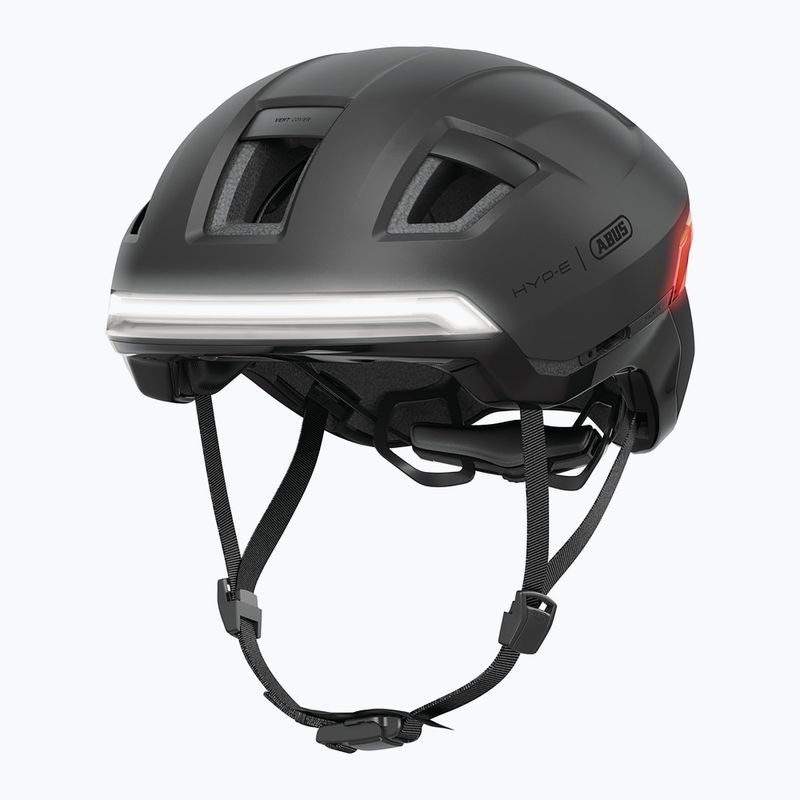 Fahrradhelm mit Blinkern ABUS Hyp-E volcano titan