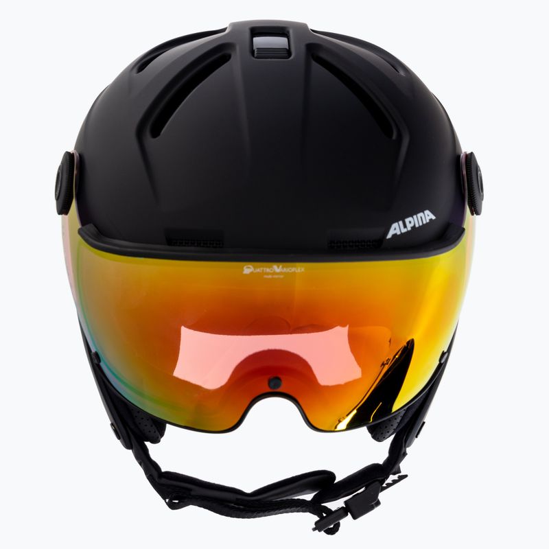 Skihelm Alpina Attelas Visor QVM black matte 2
