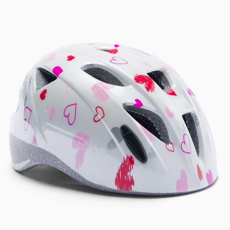 Fahrradhelm für Kinder Alpina Ximo white hearts