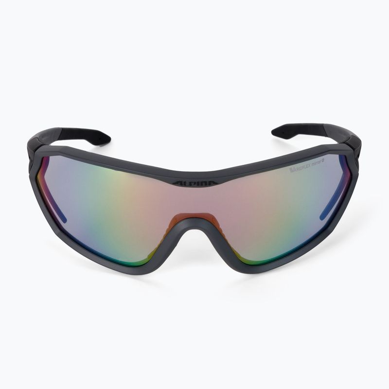 Fahrradbrille Alpina S-Way VM coal matt black/rainbow mirror 3