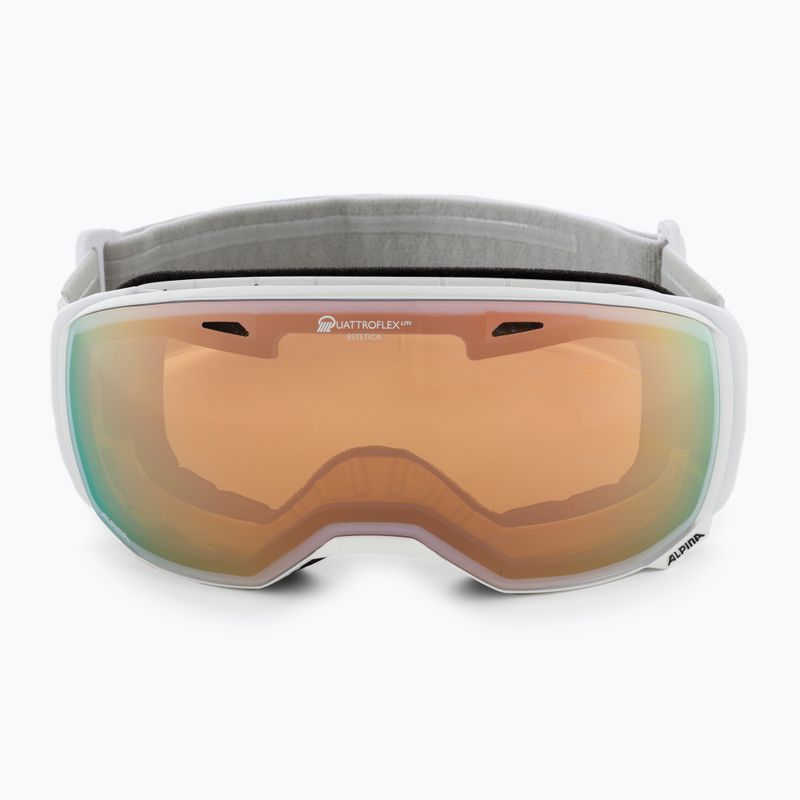 Skibrille Alpina Estetica Q-Lite pearlwhite gloss/mandarin sph 2