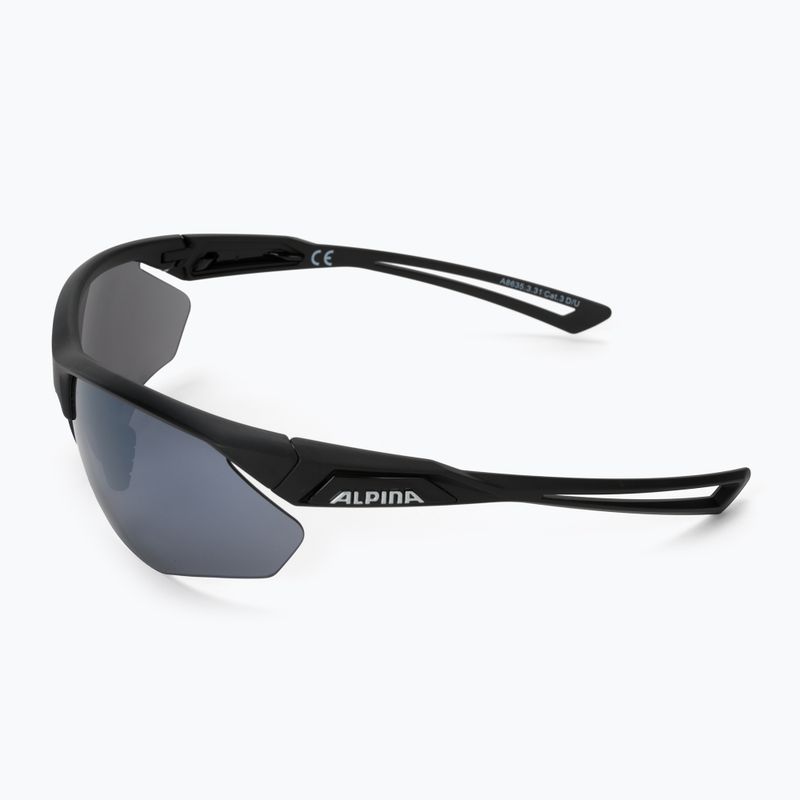 Fahrradbrille Alpina Defey HR black matte/black mirror 4