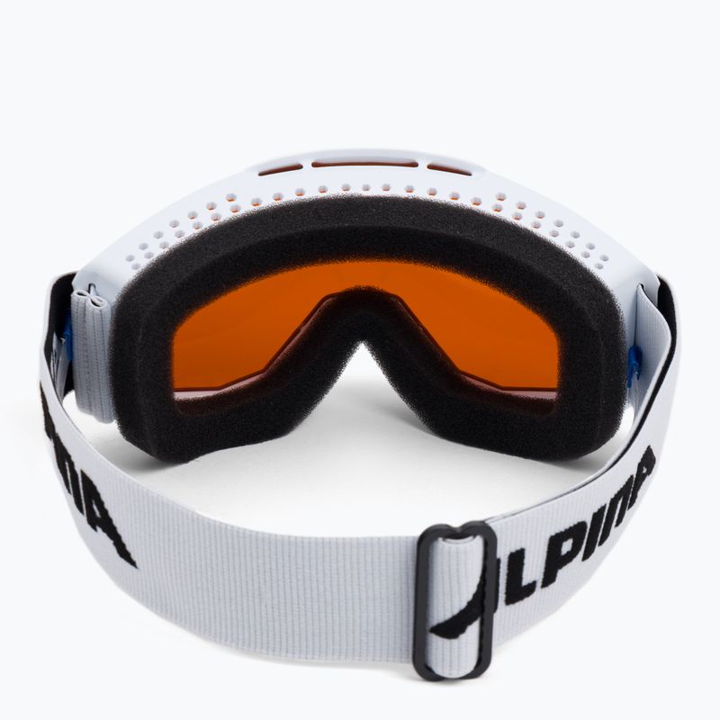 Skibrille für Kinder Alpina Piney white matt/orange 3