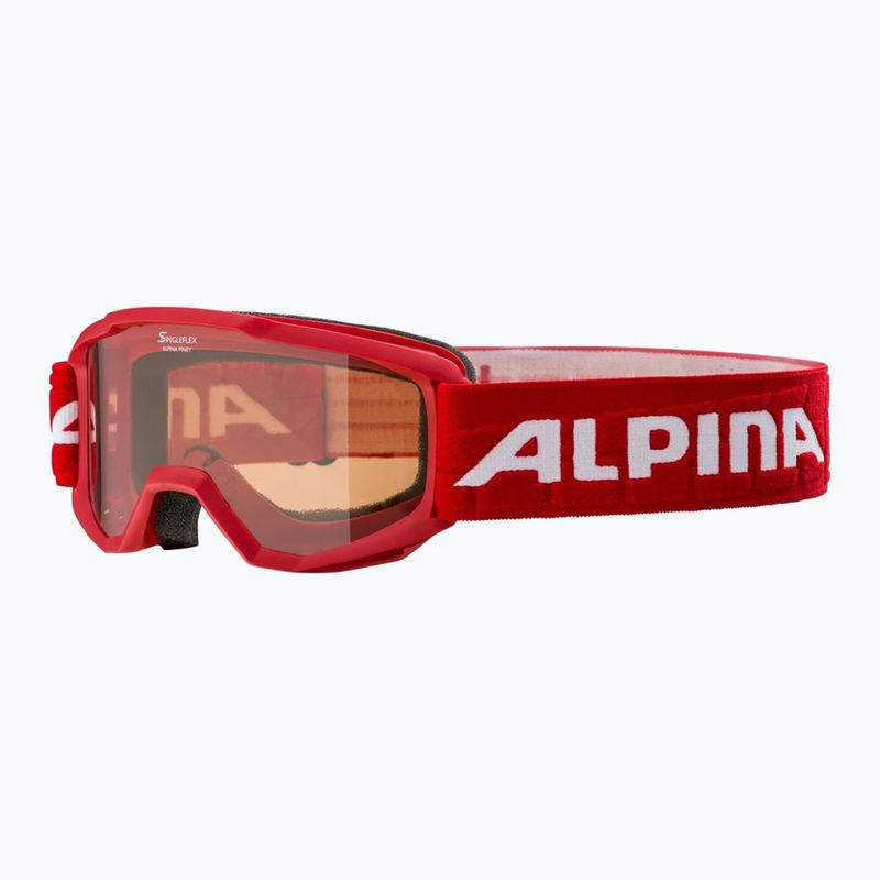 Skibrille für Kinder Alpina Piney red matt/orange 6