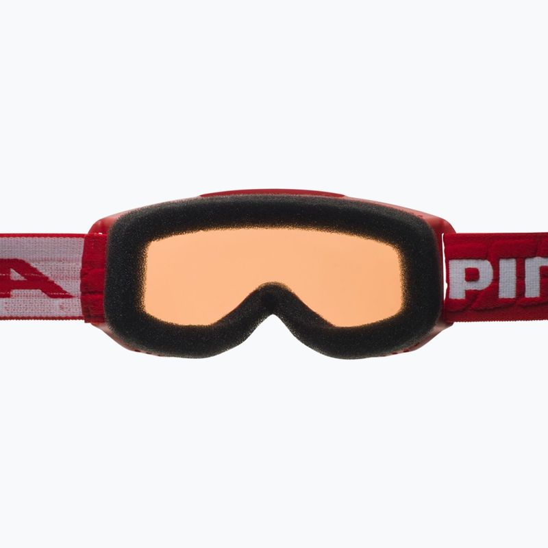 Skibrille für Kinder Alpina Piney red matt/orange 8