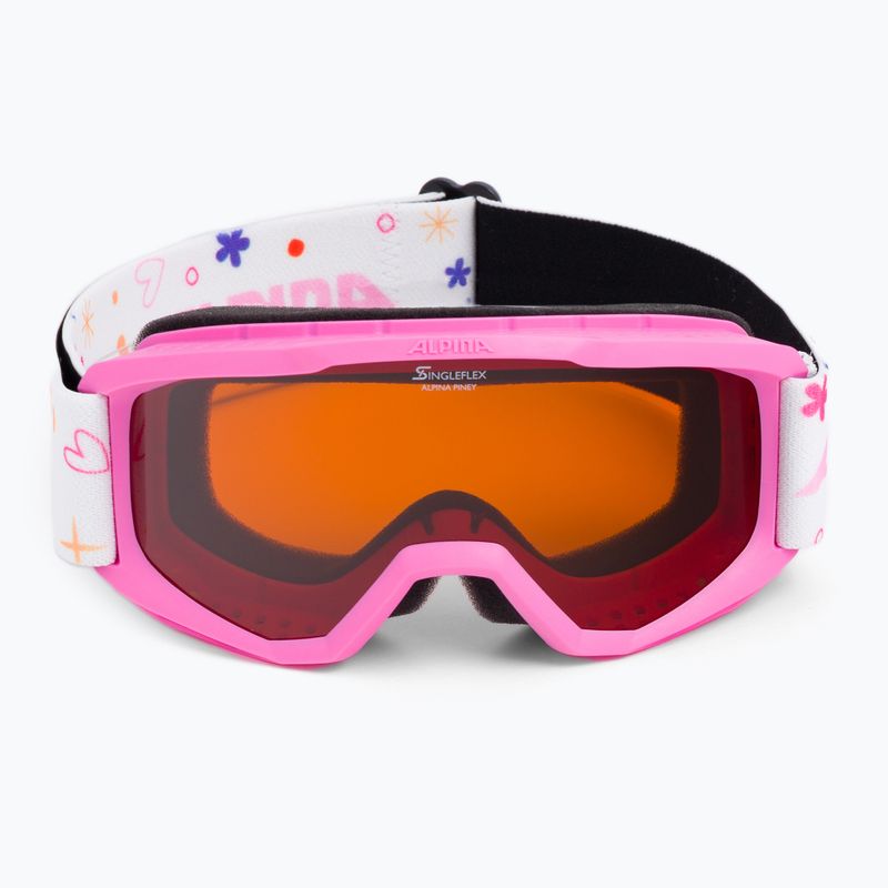 Skibrille für Kinder Alpina Piney rose/rose matt/orange 2