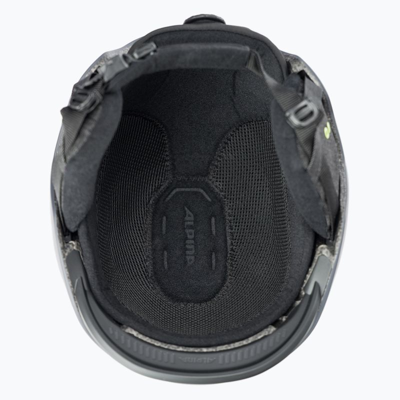 Skihelm Alpina Grand charcoal/neon matt 5