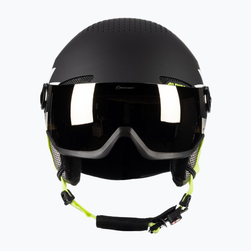 Skihelme für Kinder Alpina Zupo Visor Q-Lite charcoal/neon matt 2