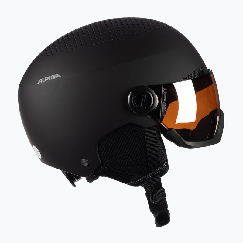 Skihelm Alpina Arber Visor Q Lite black matte 4