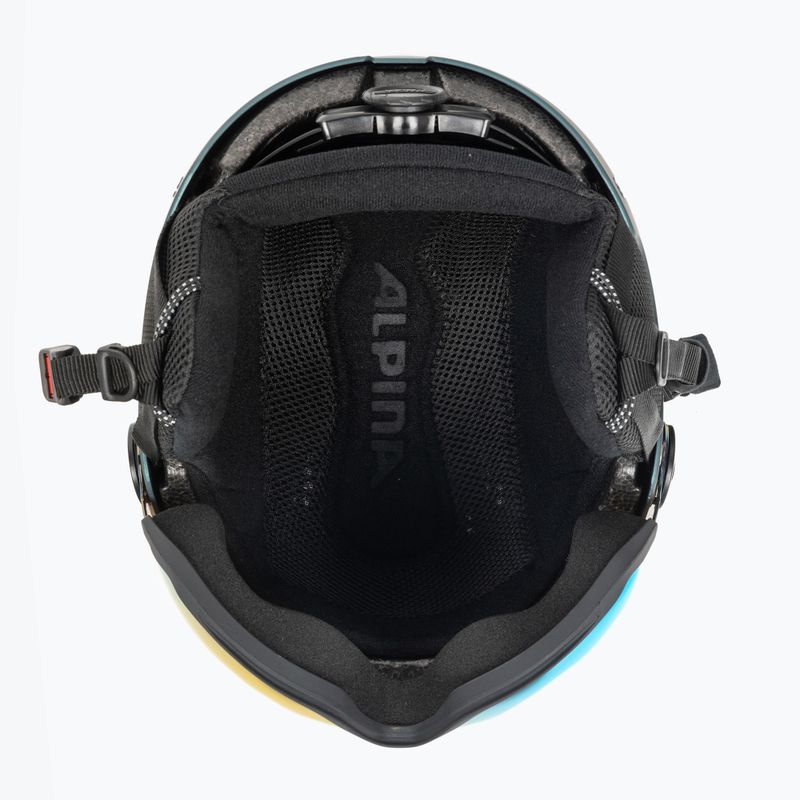 Skihelm Alpina Arber Visor Q Lite petrol/green matt 5