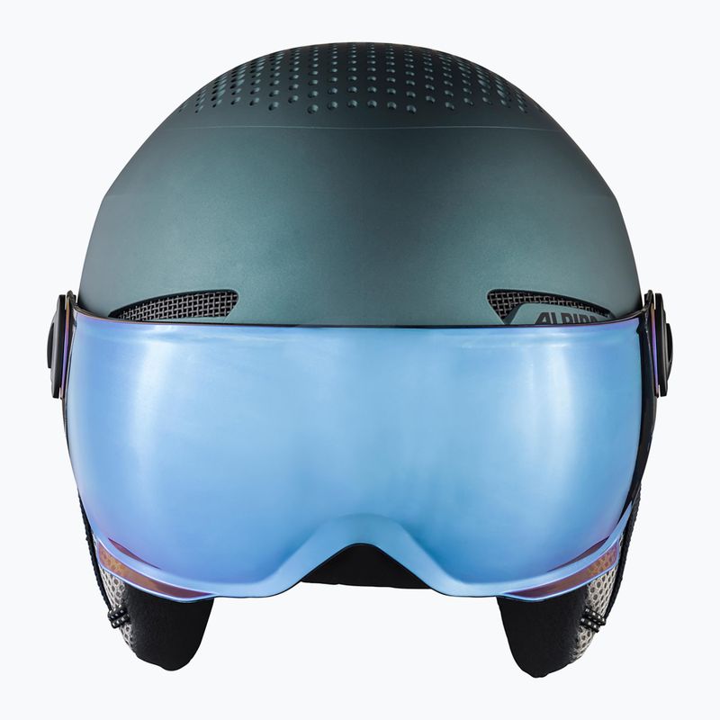 Skihelm Alpina Arber Visor Q Lite petrol/green matt 11