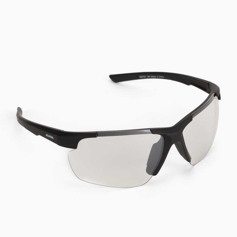 Fahrradbrille Alpina Defey HR black matt/clear mirror
