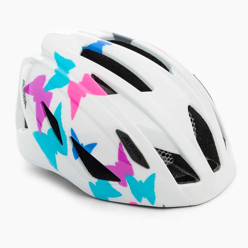 Fahrradhelm für Kinder Alpina Pico pearlwhite butterflies gloss