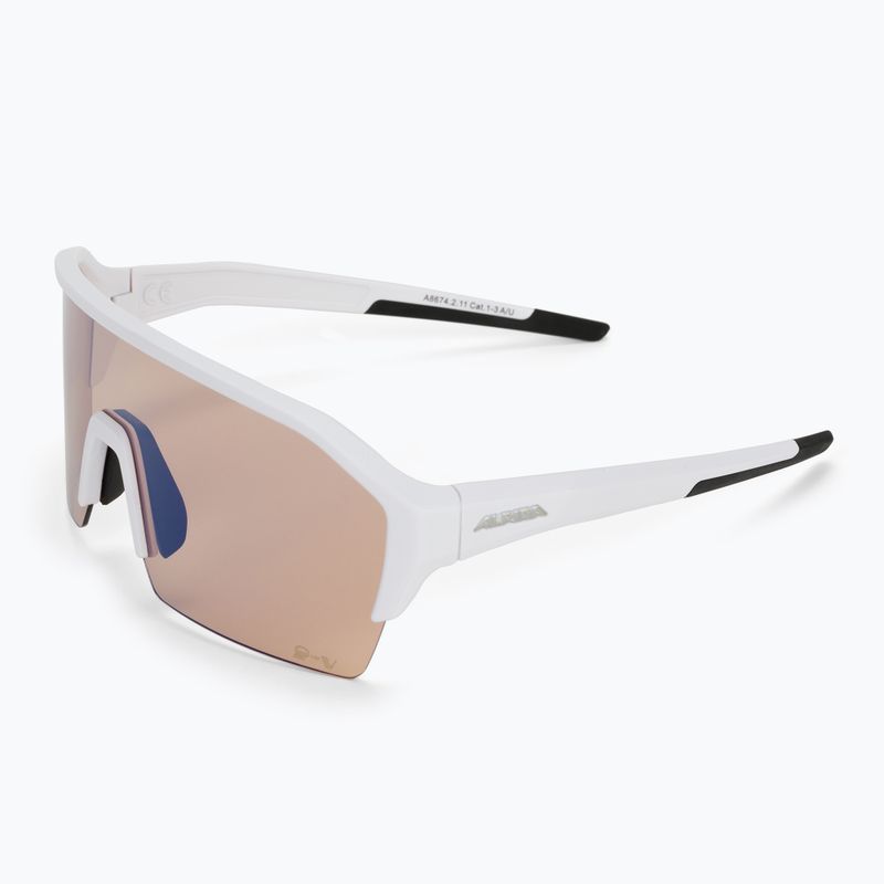 Fahrradbrille Alpina Ram Hr Q-Lite V white matt/blue mirror 5