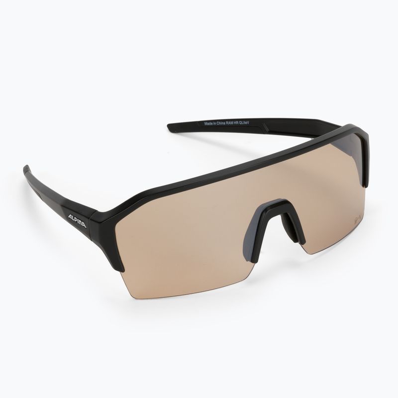 Fahrradbrille Alpina Ram Hr Q-Lite V black matt/silver mirror