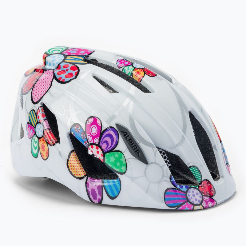 Fahrradhelm für Kinder Alpina Pico pearlwhite/flower gloss