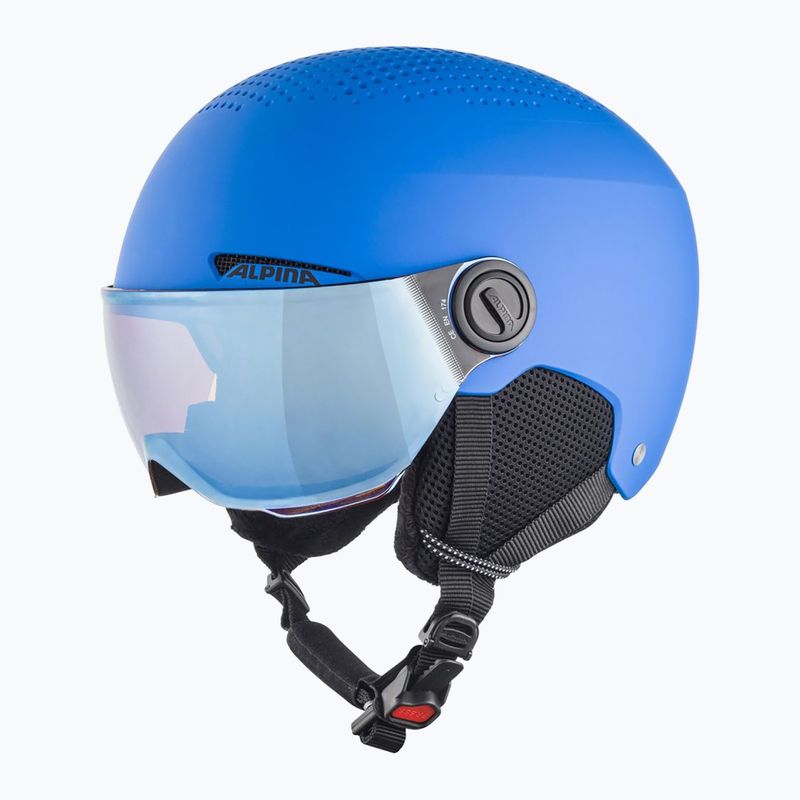 Skihelme für Kinder Alpina Zupo Visor Q-Lite blue matt 9