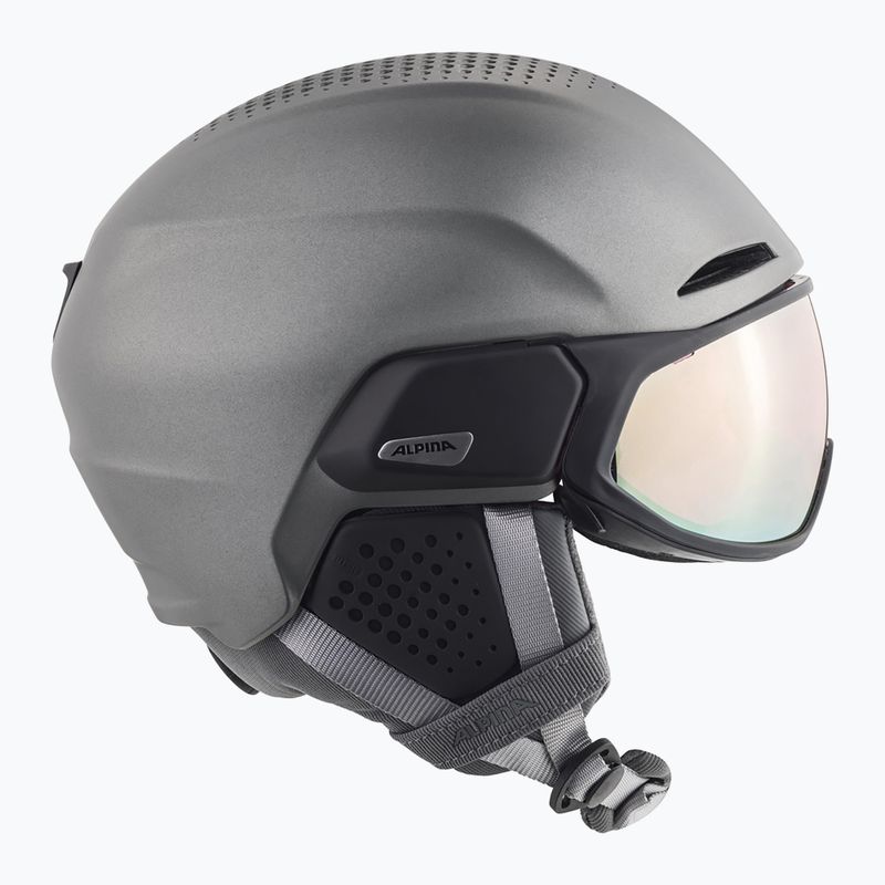 Skihelm Alpina Alto QV gunmetal matt 14