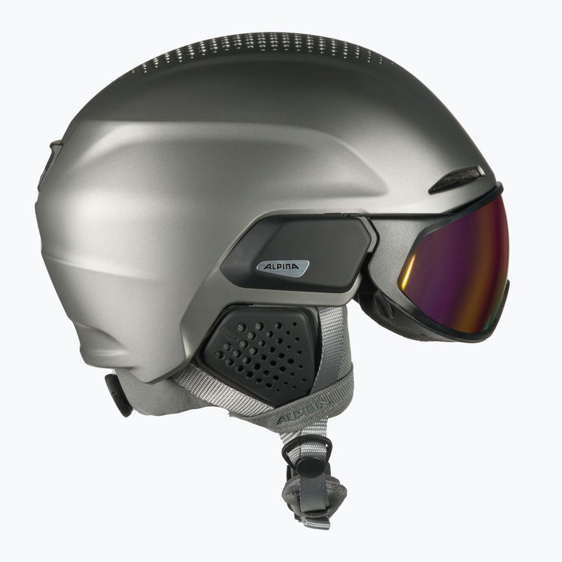 Skihelm Alpina Alto QV gunmetal matt 4