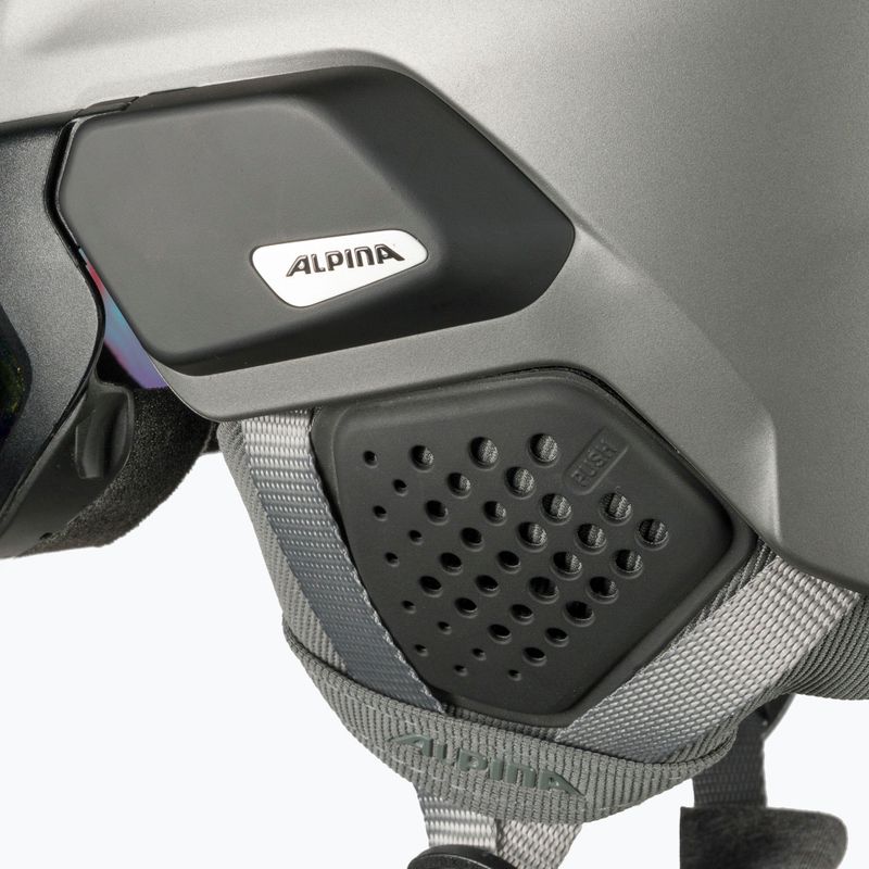 Skihelm Alpina Alto QV gunmetal matt 7