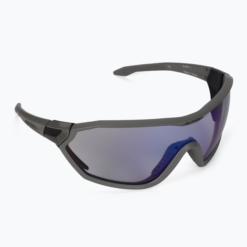 Fahrradbrille Alpina S-Way VM moon-grey matt/blue mirror