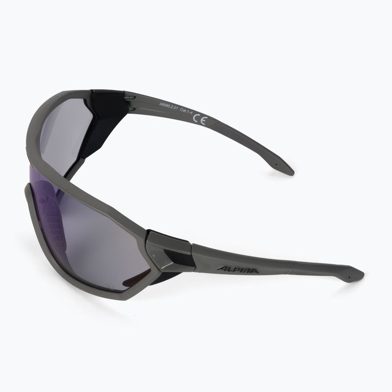 Fahrradbrille Alpina S-Way VM moon-grey matt/blue mirror 4