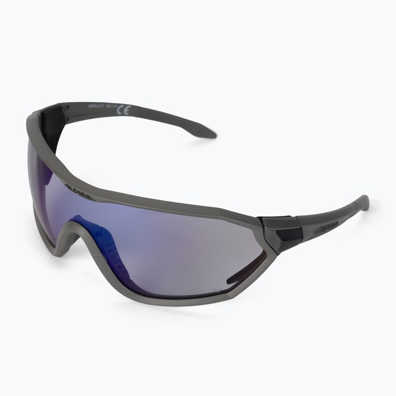 Fahrradbrille Alpina S-Way VM moon-grey matt/blue mirror 5