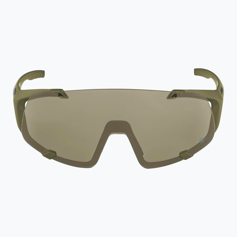 Alpina Hawkeye Q-Lite oliv matt/silber verspiegelt Sonnenbrille 2