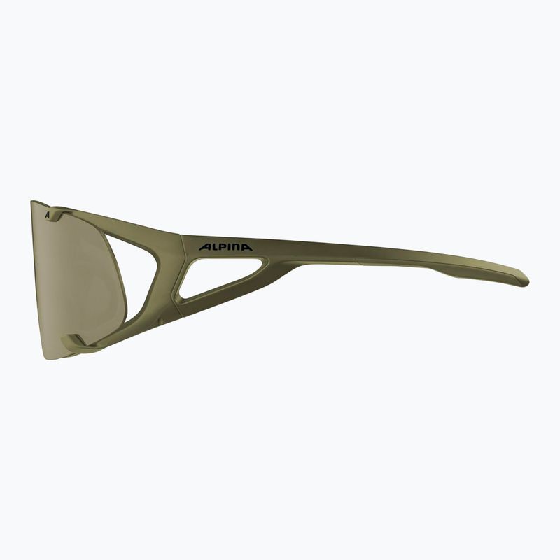 Alpina Hawkeye Q-Lite oliv matt/silber verspiegelt Sonnenbrille 3