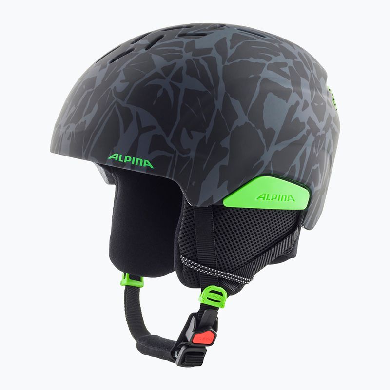 Skihelme für Kinder Alpina Pizi black/green camo matt 10