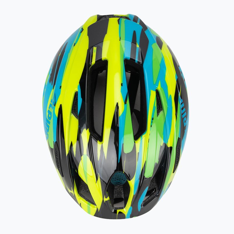 Alpina Pico Kinderfahrradhelm neongrün/blau glänzend 6