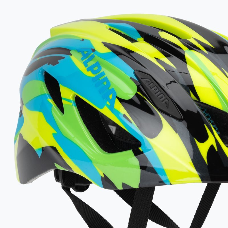 Alpina Pico Kinderfahrradhelm neongrün/blau glänzend 7